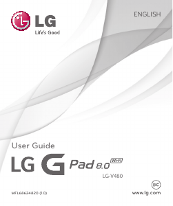 Manual LG LG-V80 G-Pad 8.0 Tablet