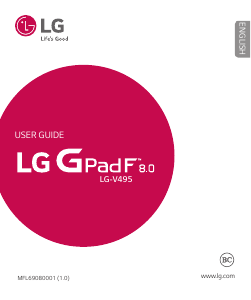 Bruksanvisning LG LG-V495 G-Pad F 8.0 Tablet