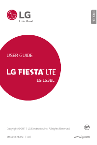 Bruksanvisning LG L63BL Fiesta LTE Mobiltelefon