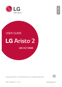 Manual LG LM-X210MA Aristo 2 Mobile Phone