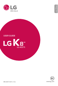 Bruksanvisning LG AS375 K8 Mobiltelefon