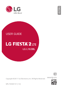 Manual LG L163BL Fiesta 2 LTE Mobile Phone