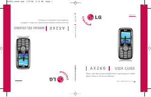Manual LG AX260 Mobile Phone