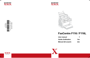 Handleiding Xerox FaxCentre F116L Faxapparaat