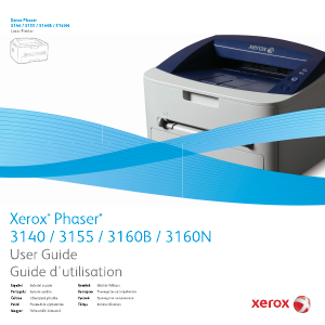 Mode d’emploi Xerox Phaser 3160N Imprimante