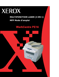 Mode d’emploi Xerox WorkCentre PE16 Imprimante multifonction