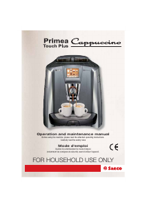 Manual Saeco SUP030ADR Primea Touch Plus Cappuccino Coffee Machine