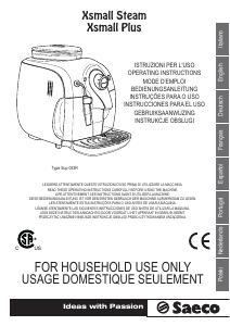Manual de uso Saeco SUP033R Xsmall Steam Máquina de café