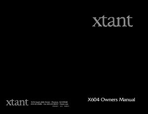 Manual Xtant X604 Car Amplifier