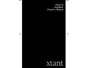 Bedienungsanleitung Xtant 1.1i Autoverstärker