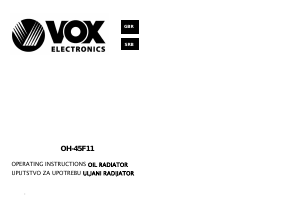 Manual Vox OH45F11 Heater