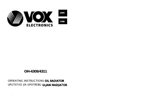 Manual Vox OH4311 Heater