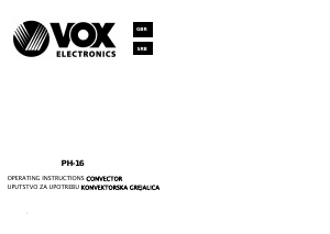 Manual Vox PH16 Heater