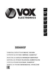 Priručnik Vox SBS689IXF Frižider – zamrzivač
