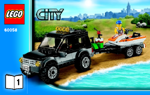 Bruksanvisning Lego set 60058 City Stadsjeep med vattenskoter
