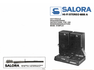 Bruksanvisning Salora 6000 A Stereoanläggning