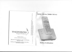 Mode d’emploi SABA 130 Trio Téléphone sans fil