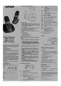 Mode d’emploi SABA 150 Duo Téléphone sans fil