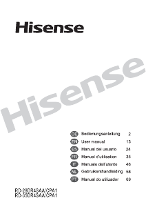 Bedienungsanleitung Hisense RD-35DR4SAA/CPA1 Kühl-gefrierkombination