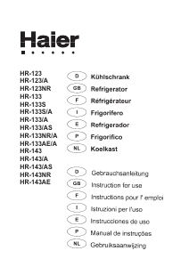 Handleiding Haier HR-133 Koelkast