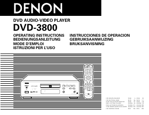 Mode d’emploi Denon DVD-3800 Lecteur DVD