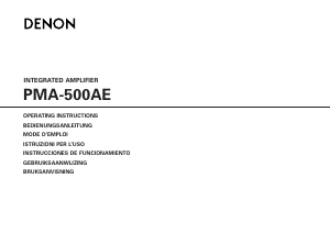 Mode d’emploi Denon PMA-500AE Amplificateur
