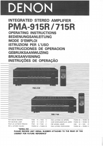 Bedienungsanleitung Denon PMA-715R Verstärker