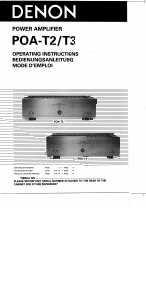 Bedienungsanleitung Denon POA-T2 Verstärker
