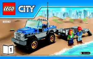 Manual Lego set 60082 City Dune buggy trailer