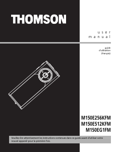 Mode d’emploi Thomson M150EG1KFM Lecteur Mp3