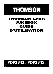 Mode d’emploi Thomson PDP2842 Lyra Lecteur Mp3