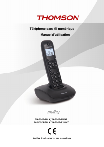 Mode d’emploi Thomson TH-500DRBLK Multy Téléphone sans fil
