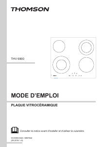 Mode d’emploi Thomson THV6900 Table de cuisson