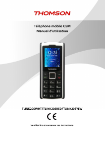 Mode d’emploi Thomson TLINK20SYLW Téléphone portable