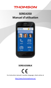 Mode d’emploi Thomson SEREA350BLK Téléphone portable