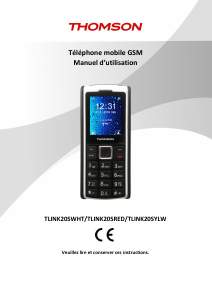 Mode d’emploi Thomson TLINK20SRED Téléphone portable