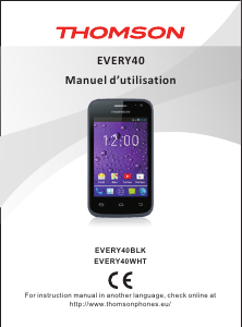 Mode d’emploi Thomson EVERY40BLK Téléphone portable