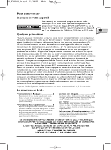 Mode d’emploi Thomson DTH8560E Lecteur DVD