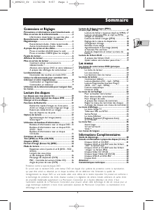 Mode d’emploi Thomson DTH233 Lecteur DVD