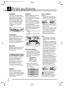 Mode d’emploi Thomson DTH3600 Lecteur DVD