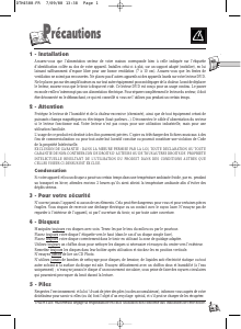 Mode d’emploi Thomson DTH4500 Lecteur DVD
