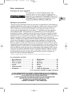 Mode d’emploi Thomson DTH8540 Lecteur DVD