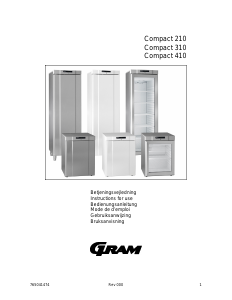 Brugsanvisning Gram Compact 410 Køleskab
