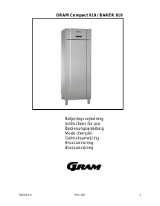Brugsanvisning Gram Compact 610 Køleskab