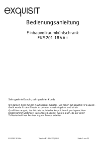 Bedienungsanleitung Exquisit EKS 201-1RVA+ Kühlschrank