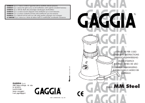 Bedienungsanleitung Gaggia MM Steel Kaffeemühle