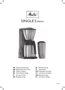 Bedienungsanleitung Melitta Single 5 Therm Kaffeemaschine