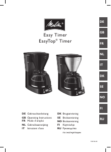 Bedienungsanleitung Melitta Easy Top Timer Kaffeemaschine