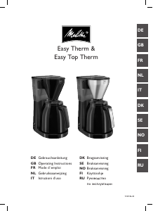 Bedienungsanleitung Melitta Easy Top Therm Kaffeemaschine