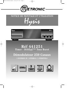 Mode d’emploi Metronic 441251 Hysis Récepteur numérique